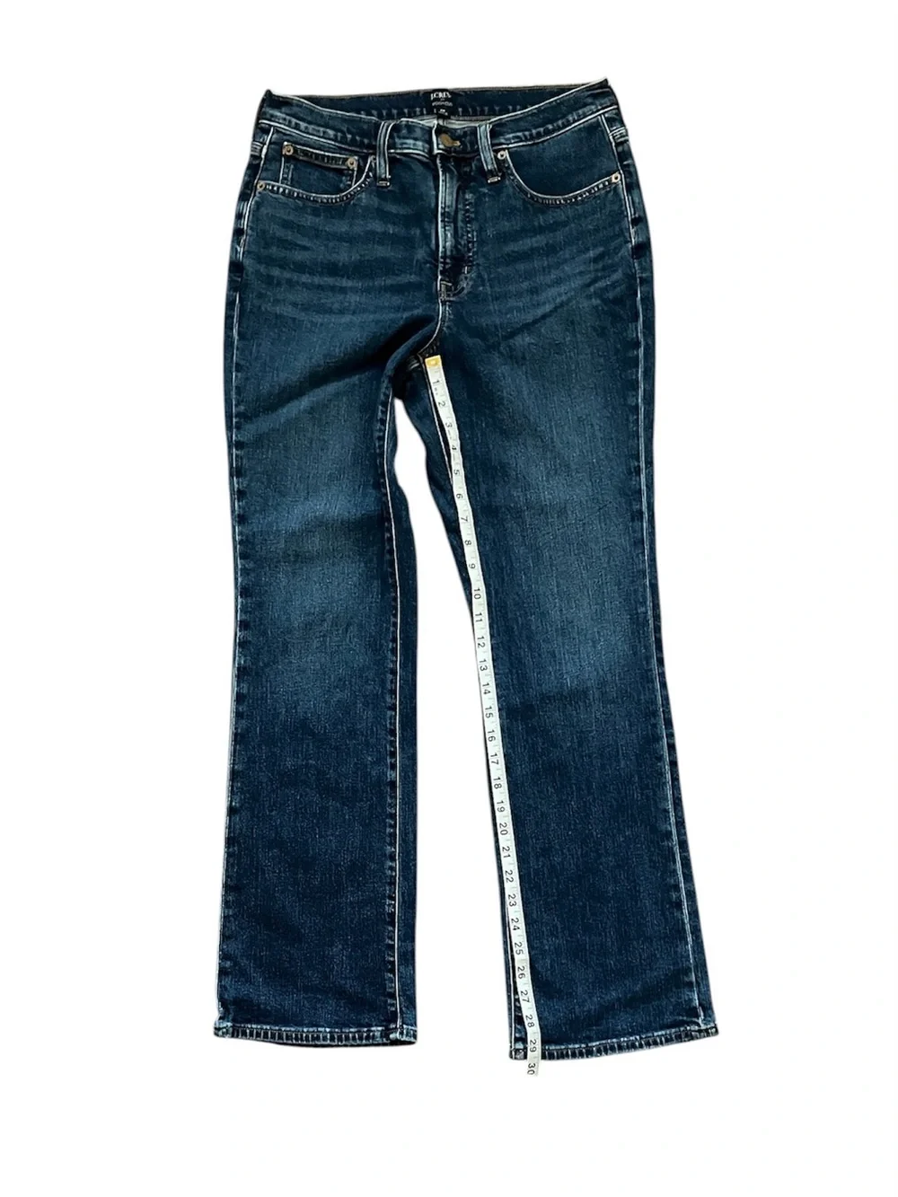 J.Crew Factory Womens Bootcut Jeans 28 Dark Wash All-Day Stretch Denim BT087